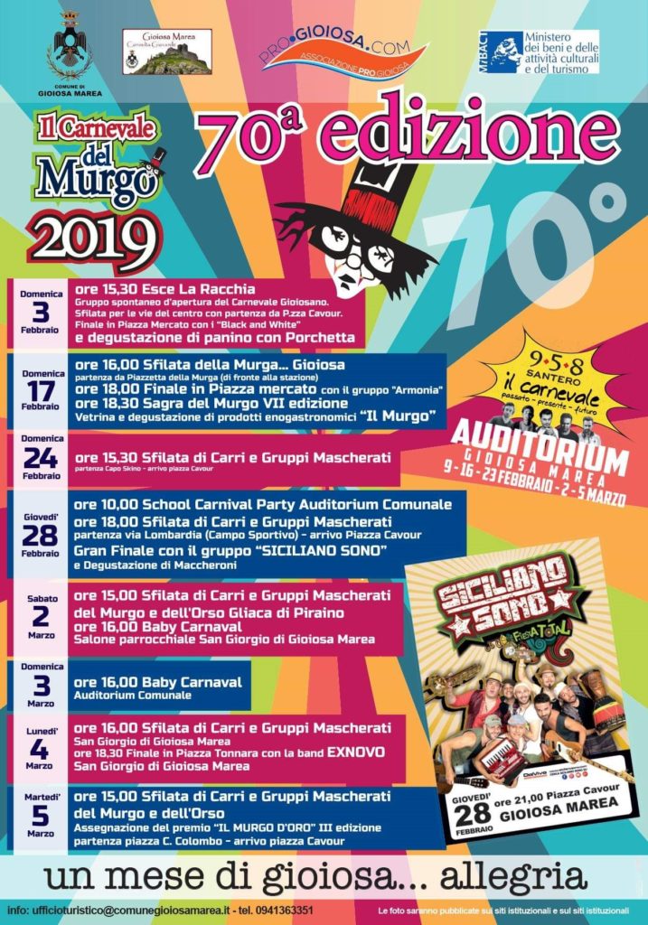 Programma “Il Carnevale del Murgo 2019”  70^ edizione